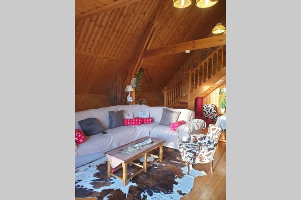 Authentique Chalet Vue Sur Le Lac Et Les Pistes Besse-et-Saint-Anastaise Luaran gambar